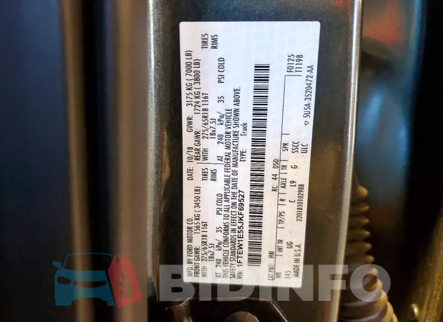 1FTEW1E55JKF69527 Photo# 12