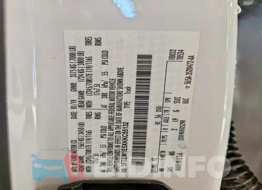 1FTEW1E5XKKC55132 Photo# 12