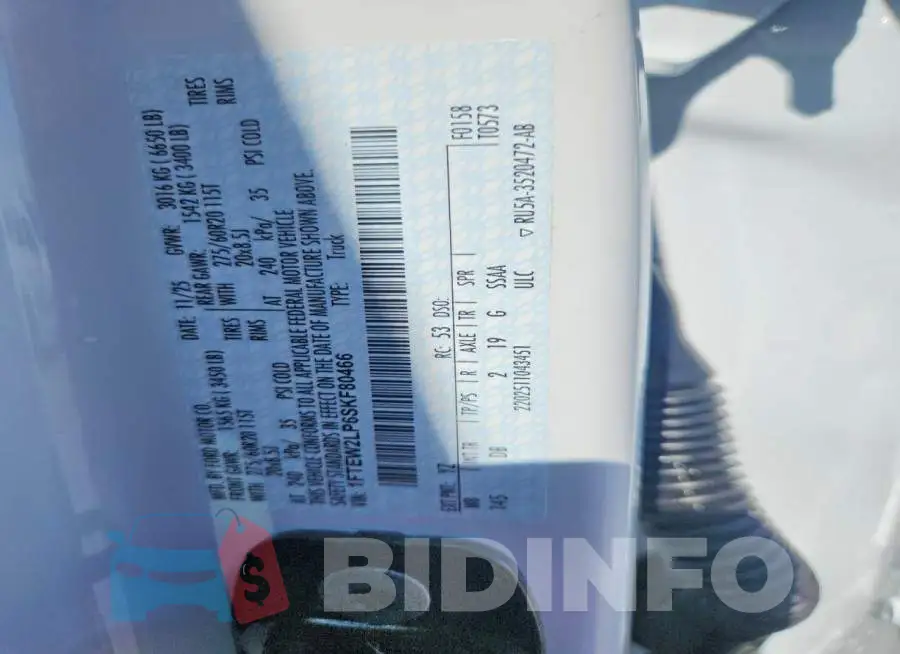 1FTEW2LP6SKF80466 Photo# 12
