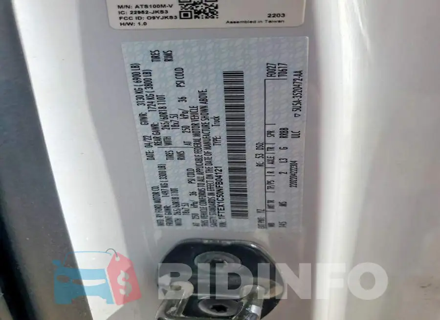 1FTEX1C50NFB04121 Photo# 12
