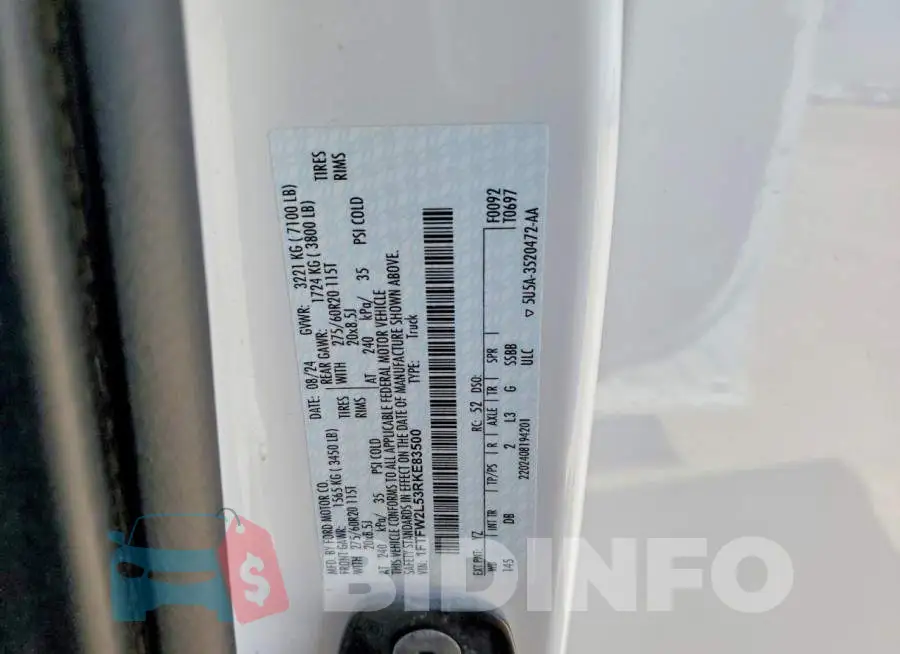1FTFW2L53RKE83500 Photo# 13