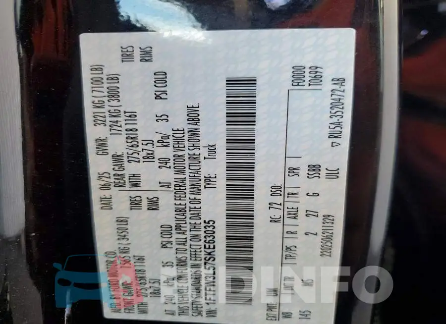 1FTFW3L57SKE63035 Photo# 12