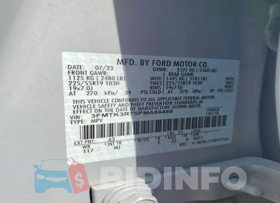 3FMTK3R75PMA66488 Photo# 14