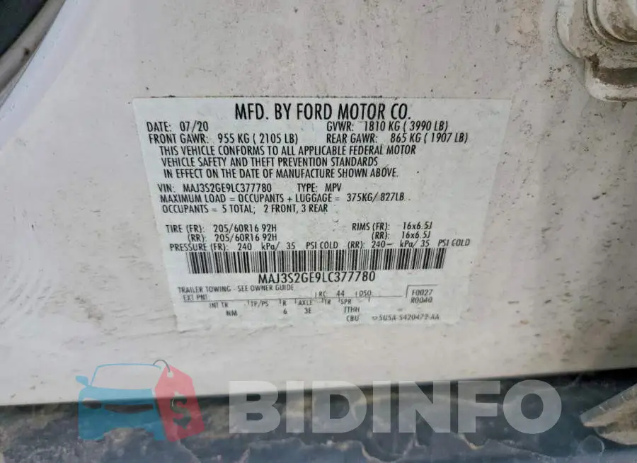 MAJ3S2GE9LC377780 Photo# 14