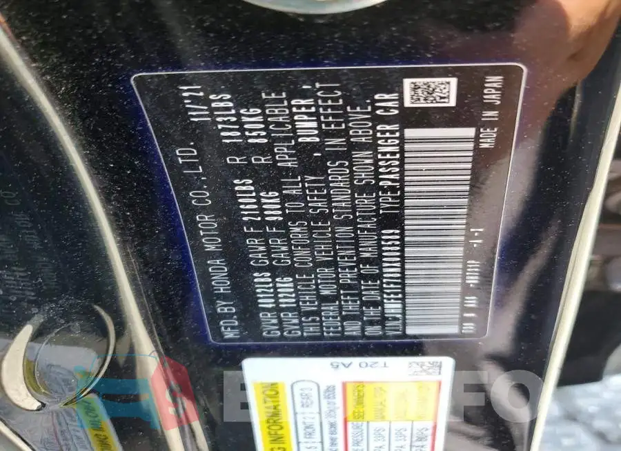JHMFE1F78NX008589 Photo# 12
