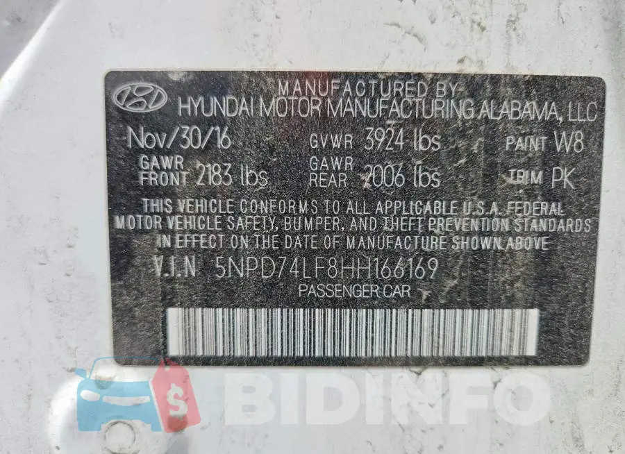 5NPD74LF8HH166169 Photo# 13