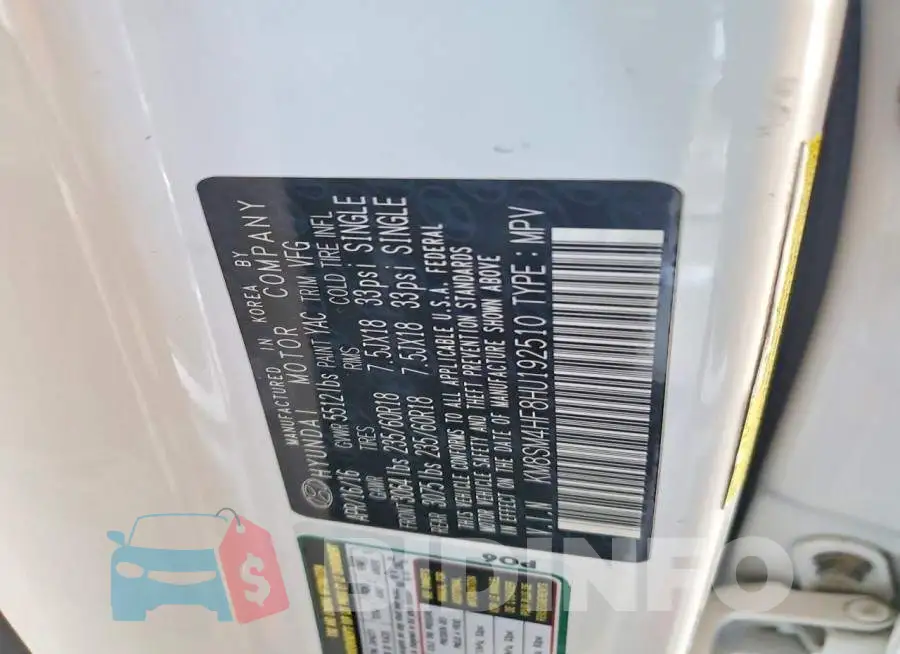 KM8SM4HF8HU192510 Photo# 13