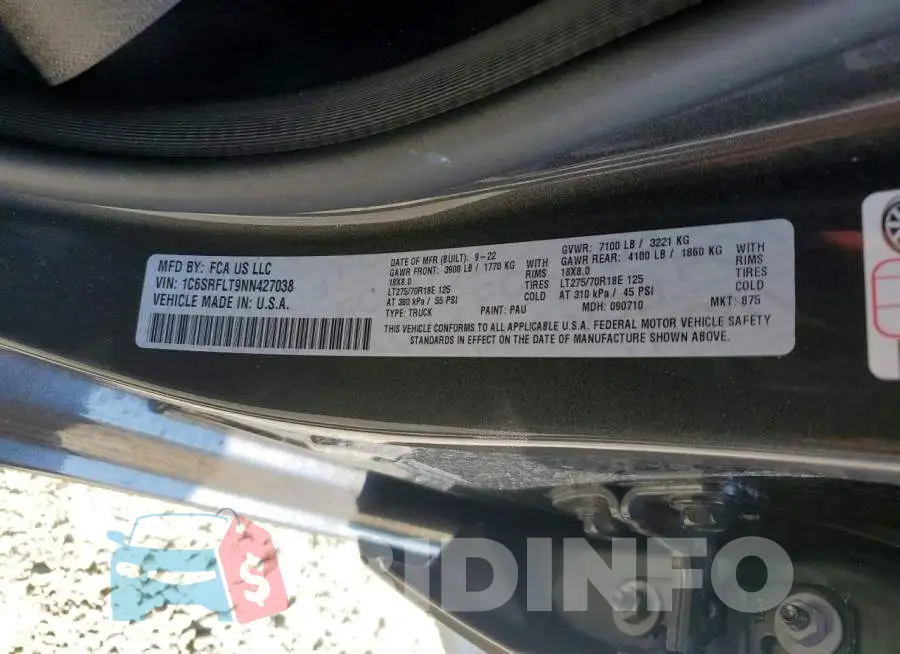 1C6SRFLT9NN427038 Photo# 13