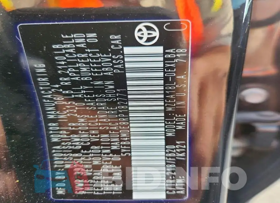 5YFB4MDE8RP182771 Photo# 12