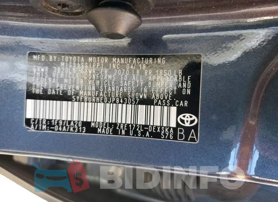 5YFBURHE0JP843057 Photo# 12