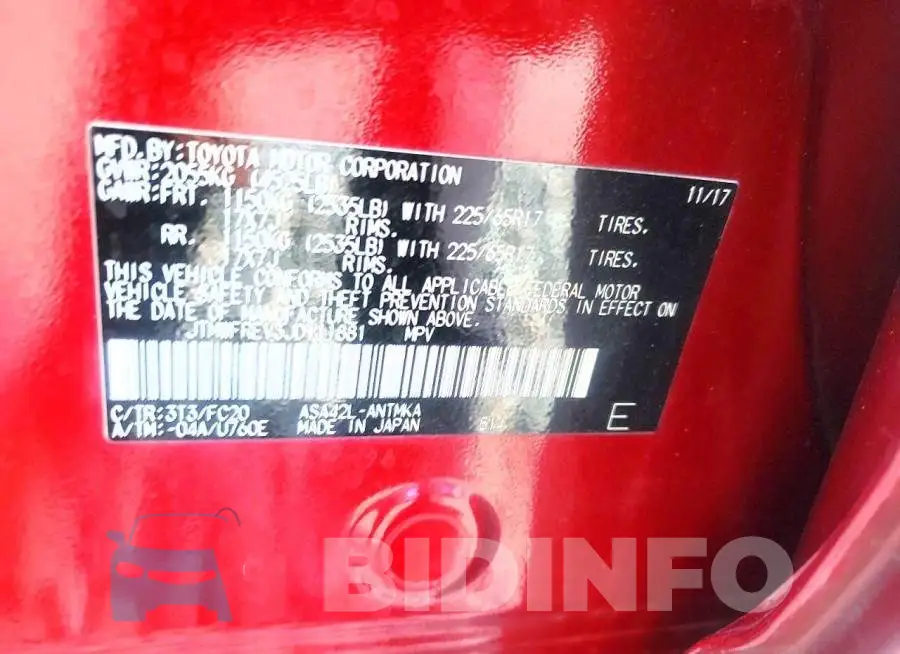 JTMWFREV3JD111881 Photo# 13