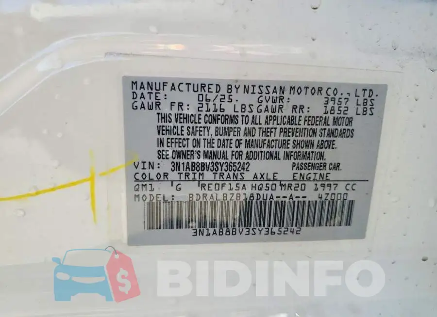 3N1AB8BV3SY365242 Photo# 12