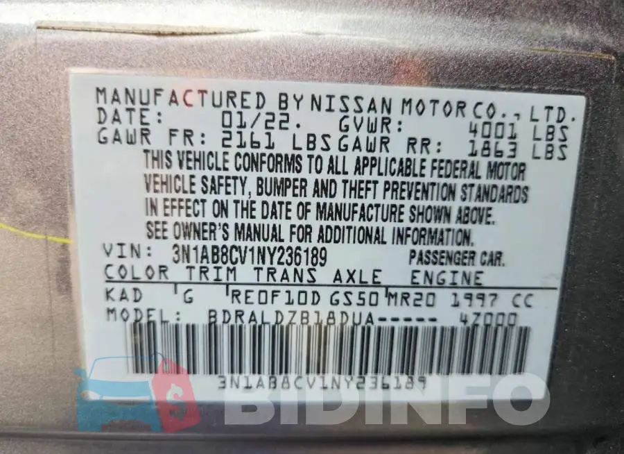 3N1AB8CV1NY236189 Photo# 12