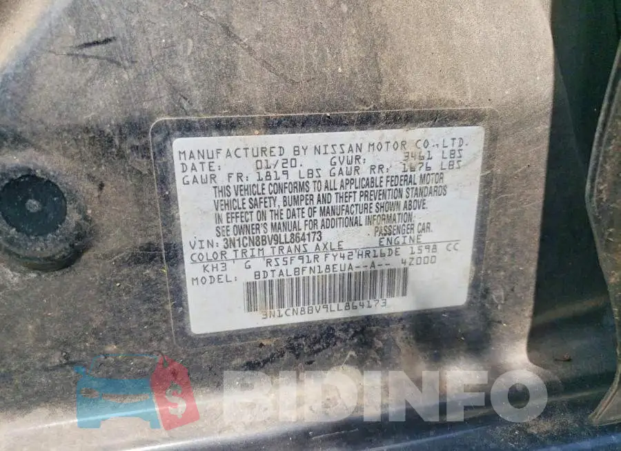 3N1CN8BV9LL864173 Photo# 13
