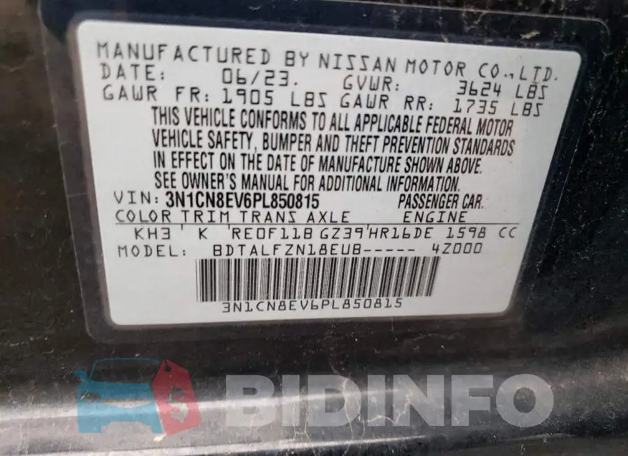 3N1CN8EV6PL850815 Photo# 13