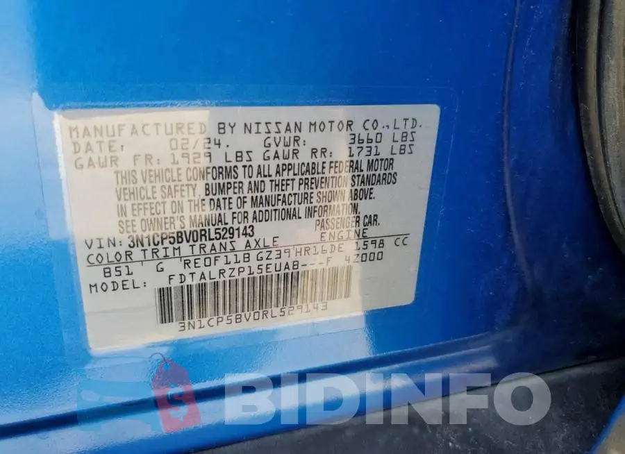 3N1CP5BV0RL529143 Photo# 13