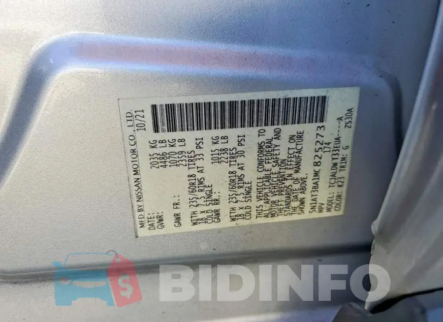5N1AT3BA1MC825273 Photo# 14