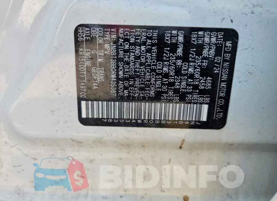 JN8BT3BB0RW435387 Photo# 13