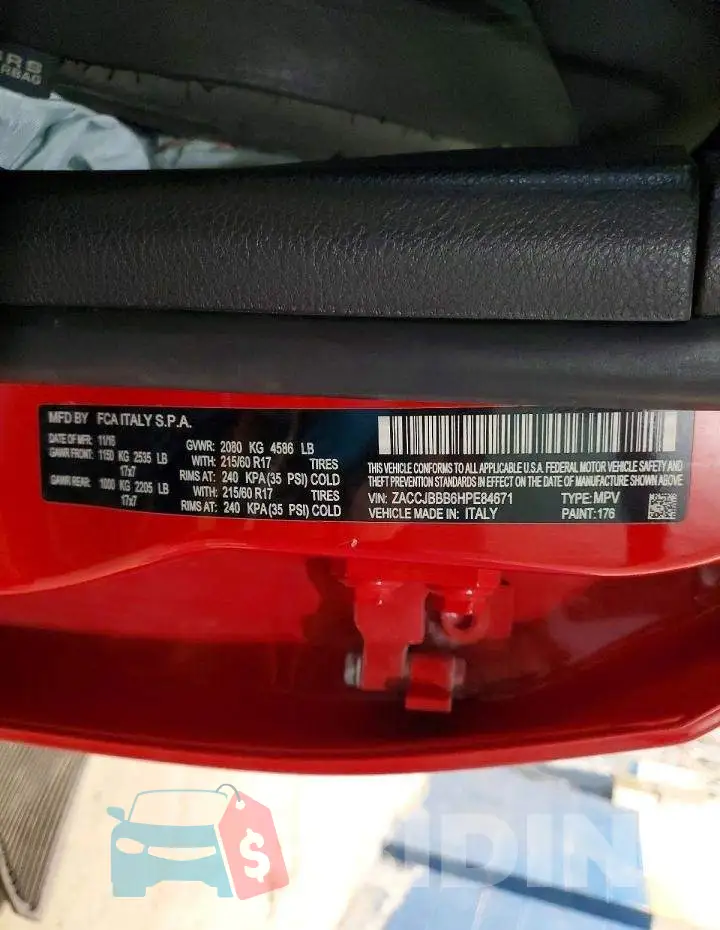 ZACCJBBB6HPE84671 Photo# 14