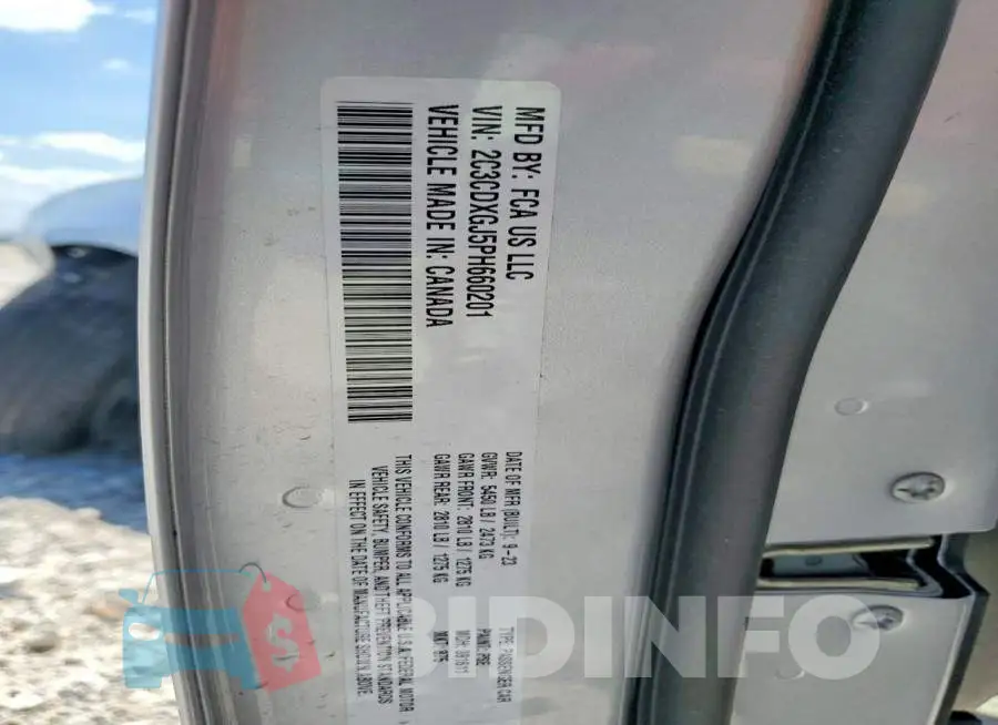2C3CDXGJ5PH660201 Photo# 12
