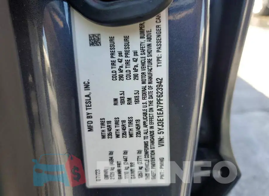5YJ3E1EA7PF623942 Photo# 12