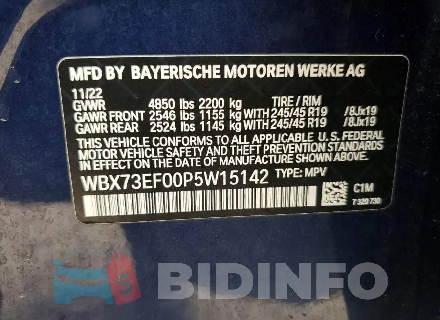 WBX73EF00P5W15142 Photo# 13