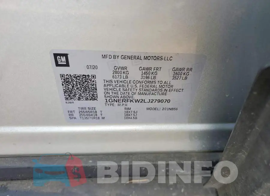 1GNERFKW2LJ279070 Photo# 13