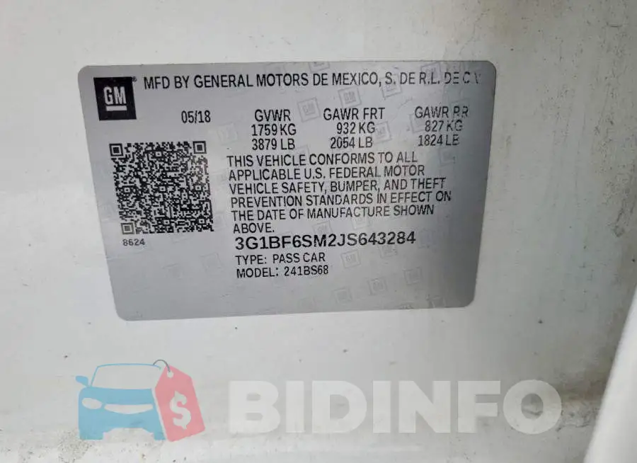 3G1BF6SM2JS643284 Photo# 12