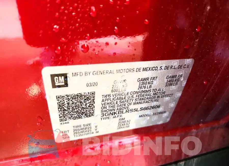3GNKBLRS5LS662606 Photo# 13