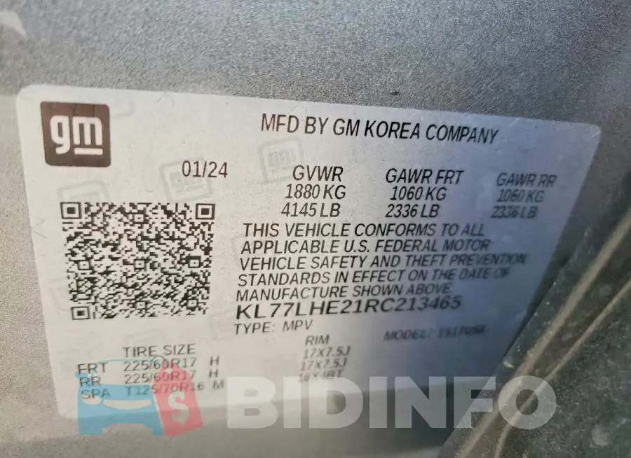 KL77LHE21RC213465 Photo# 12