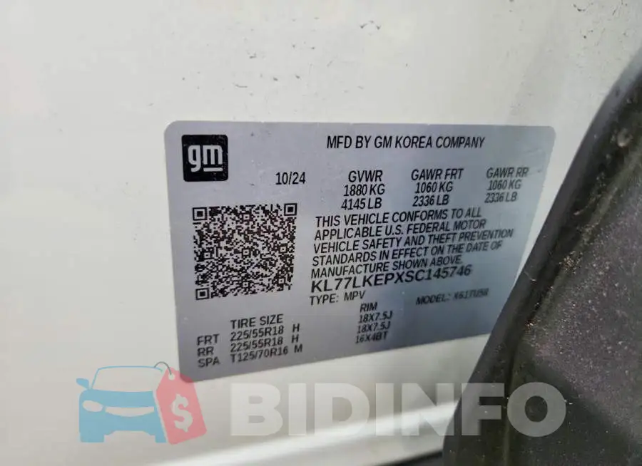 KL77LKEPXSC145746 Photo# 13
