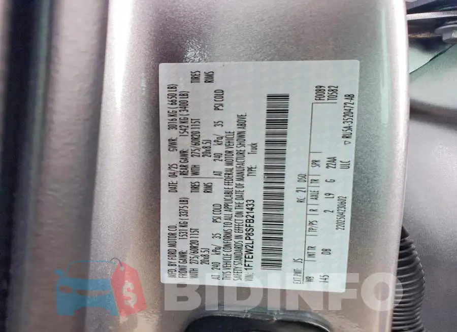 1FTEW2LP8SFB21433 Photo# 12