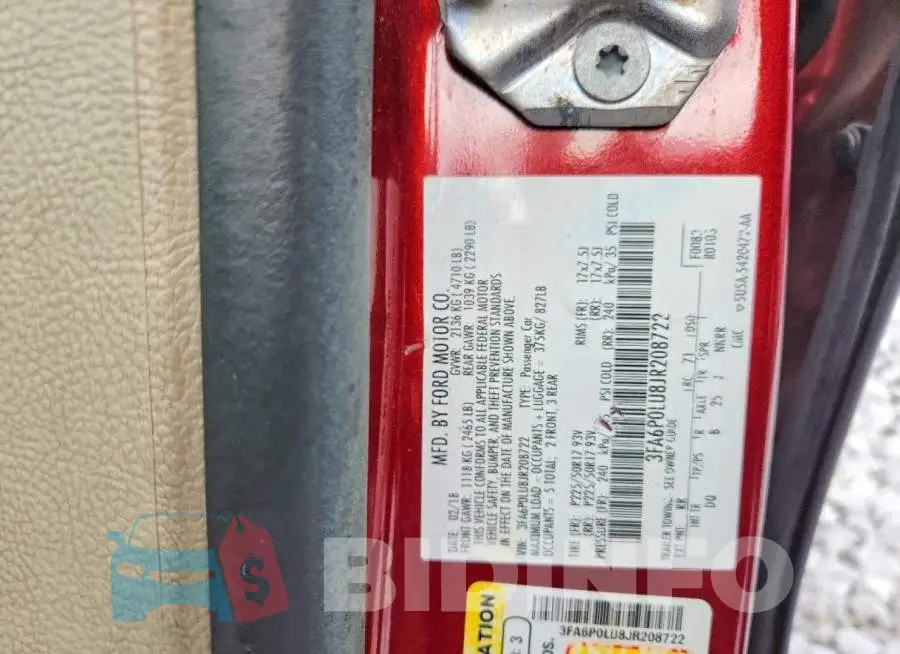 3FA6P0LU8JR208722 Photo# 12
