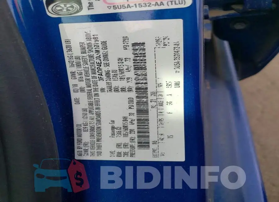 3FADP4EJ0JM107981 Photo# 13