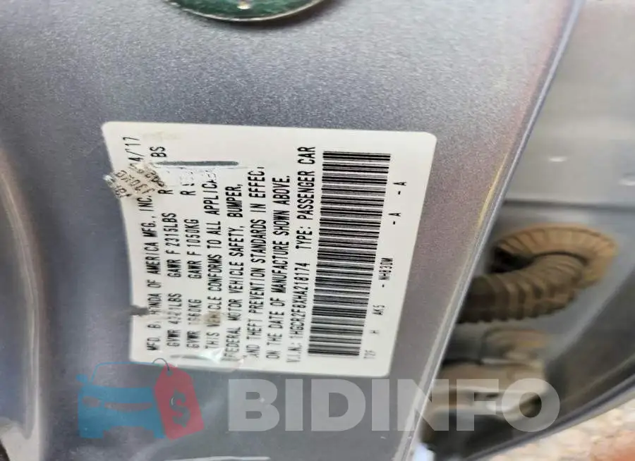 1HGCR2F8XHA218174 Photo# 12