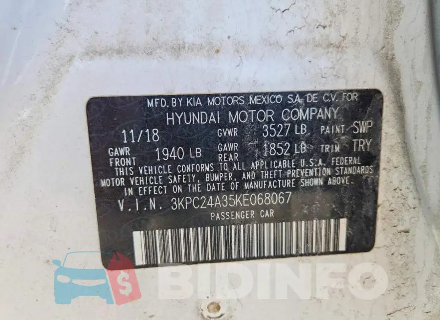 3KPC24A35KE068067 Photo# 12