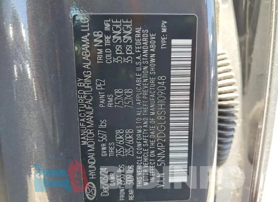5NMP2DGL8SH109048 Photo# 13