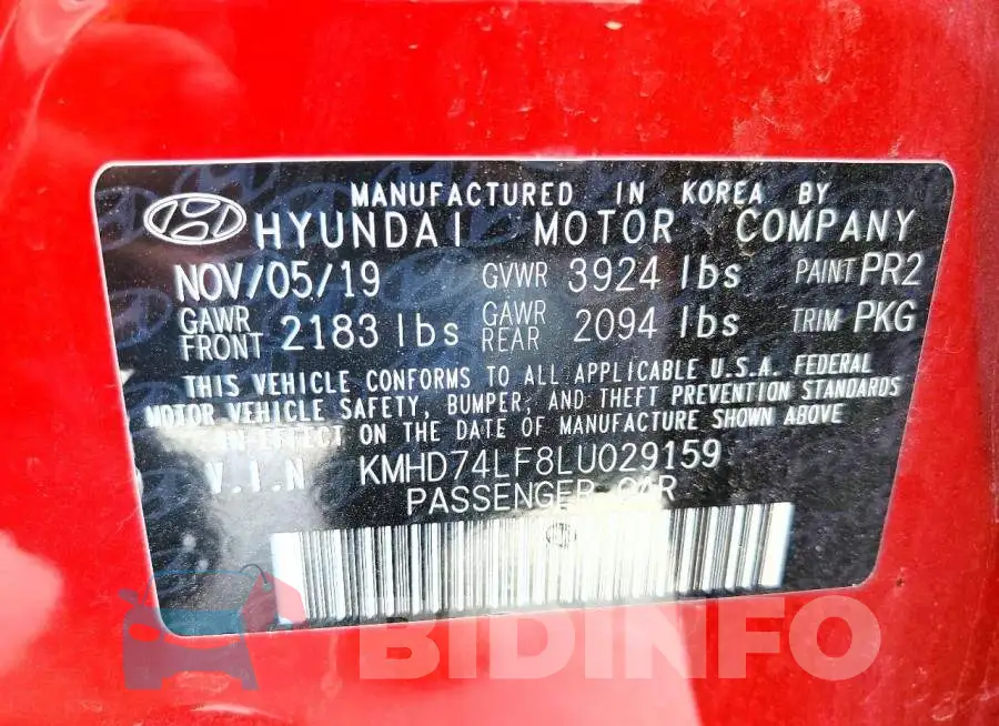 KMHD74LF8LU029159 Photo# 12
