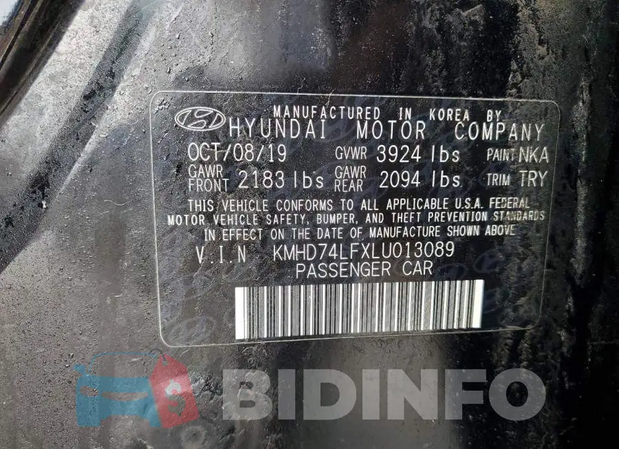 KMHD74LFXLU013089 Photo# 12