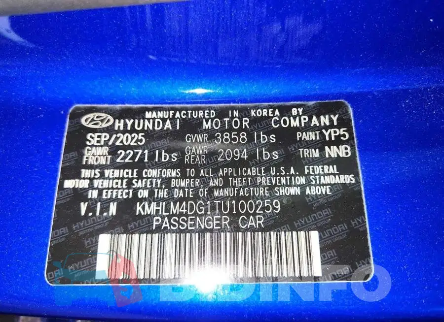 KMHLM4DG1TU100259 Photo# 12
