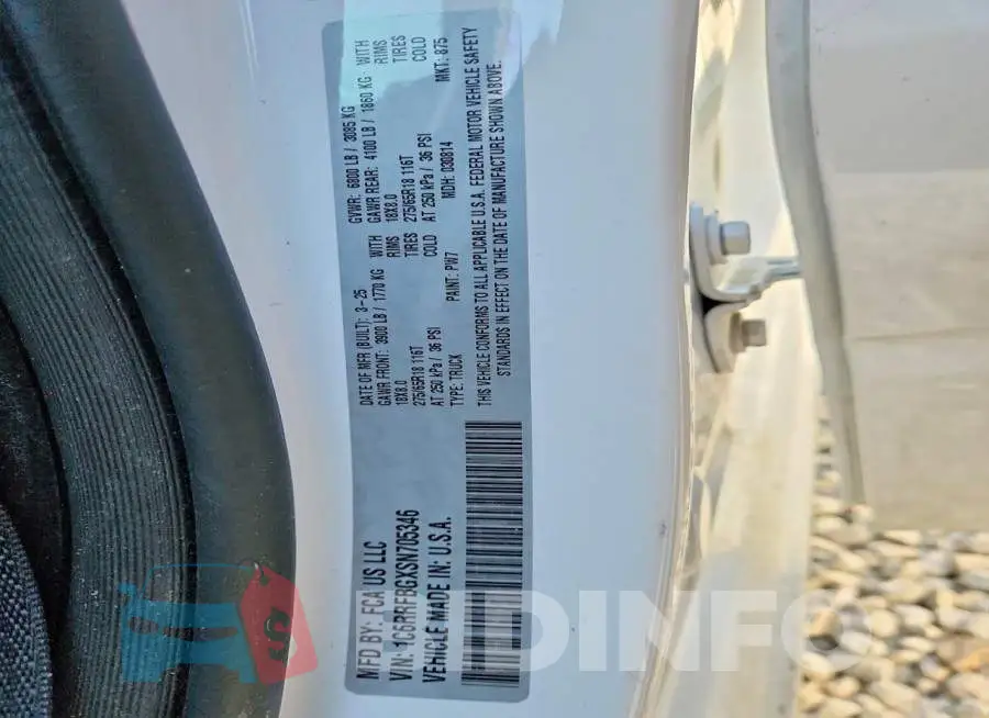 1C6RRFBGXSN705346 Photo# 13