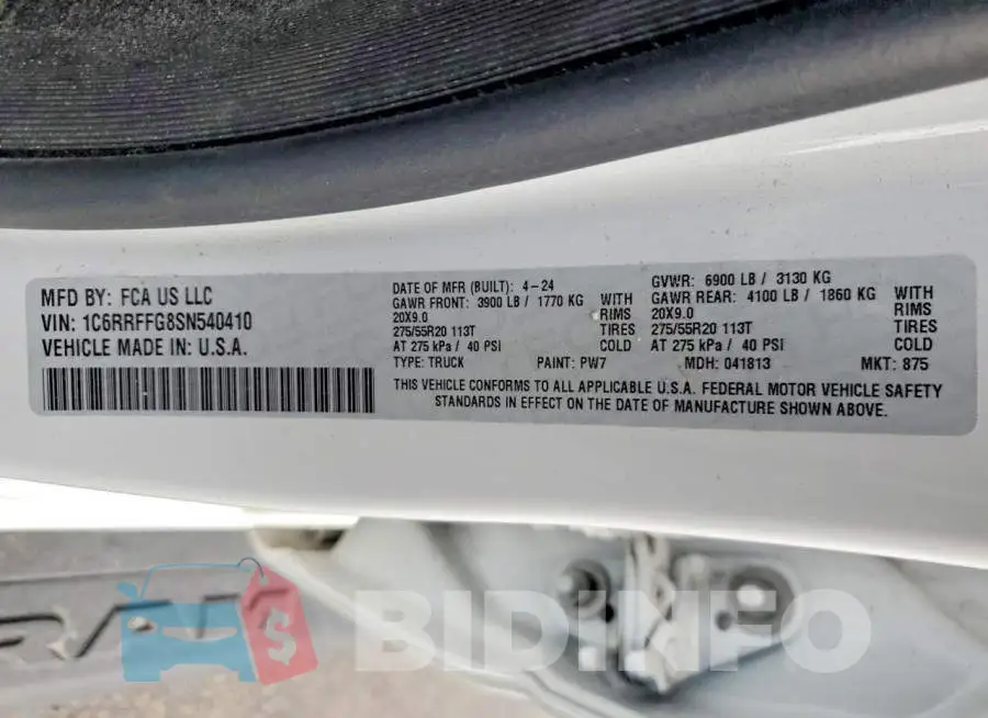 1C6RRFFG8SN540410 Photo# 12