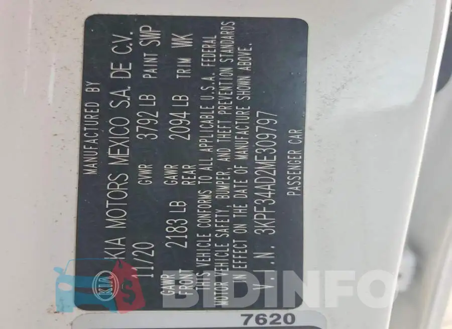 3KPF34AD2ME309797 Photo# 12