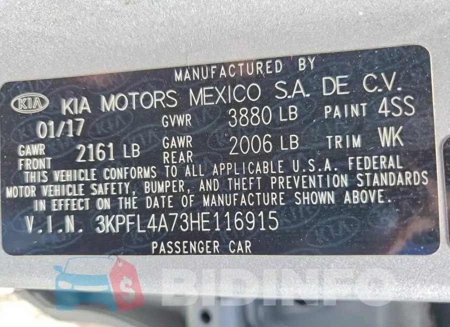 3KPFL4A73HE116915 Photo# 13