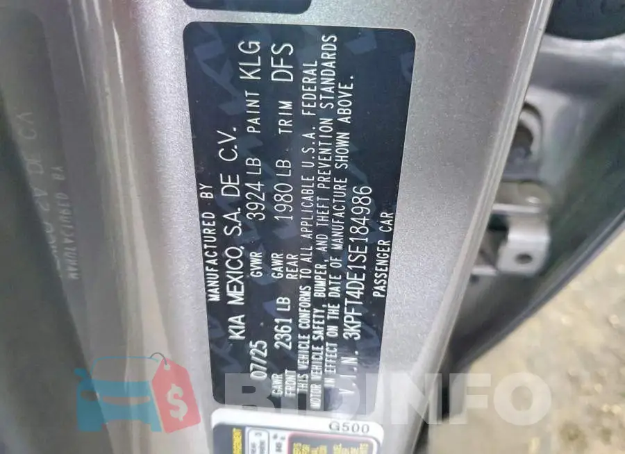 3KPFT4DE1SE184986 Photo# 13