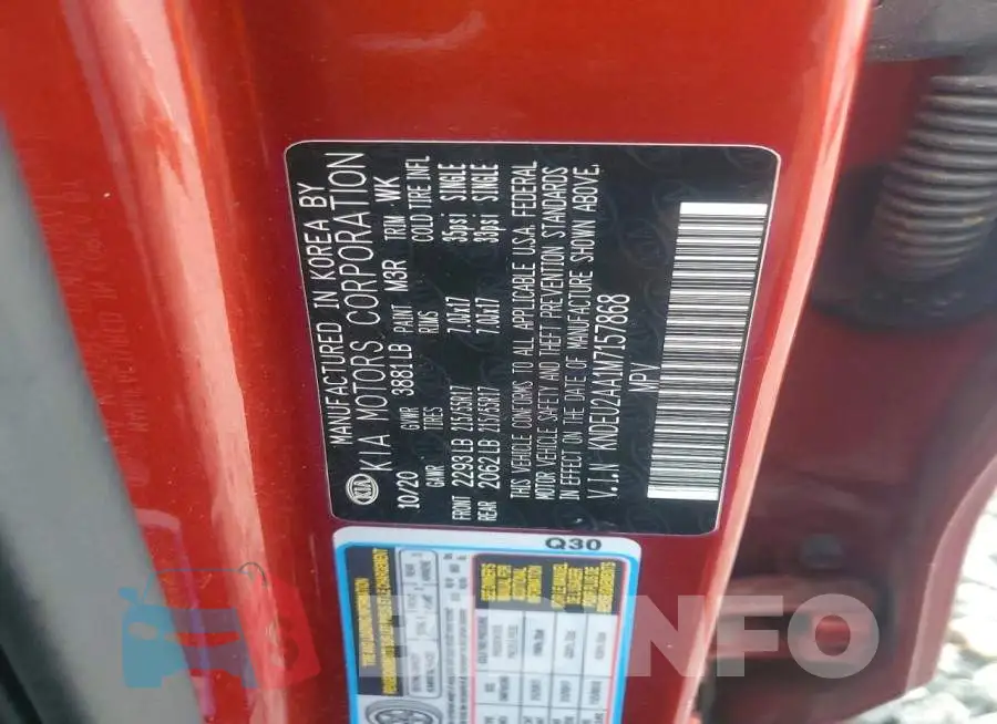 KNDEU2AA1M7157868 Photo# 13
