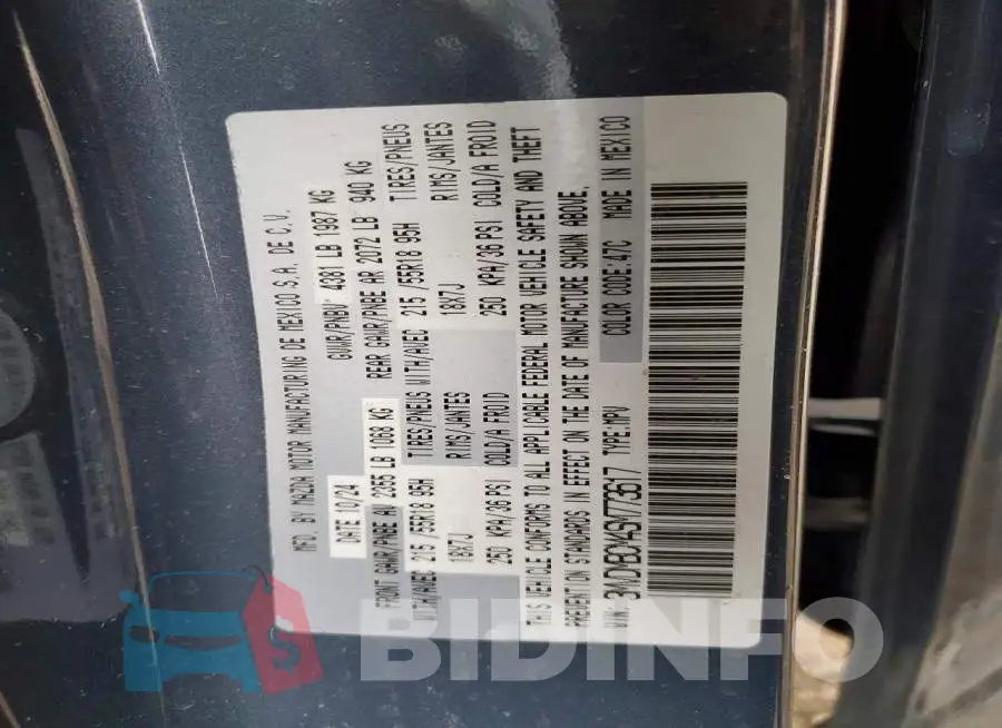 3MVDMBCM4SM773617 Photo# 13