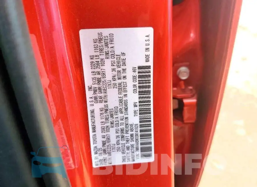 7MMVAABW0SN141828 Photo# 13