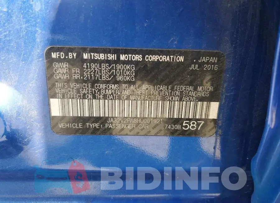 JA32V2FW8HU001921 Photo# 12