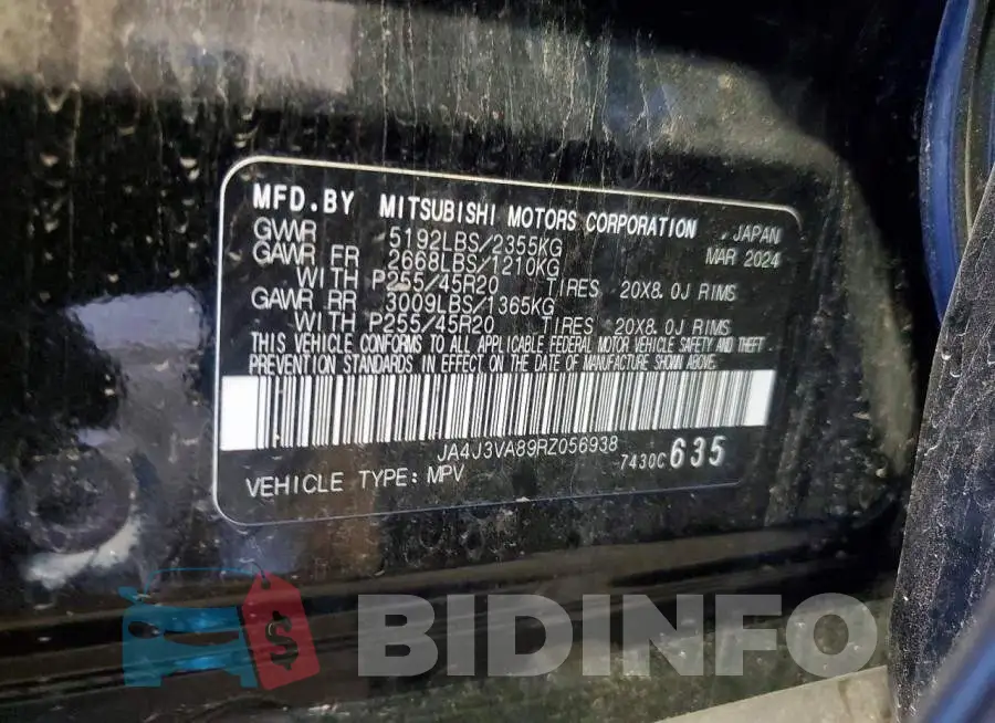 JA4J3VA89RZ056938 Photo# 13